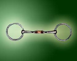 DH-112 LOOSE RING COPPER FRENCH LINK SNAFFLE BIT